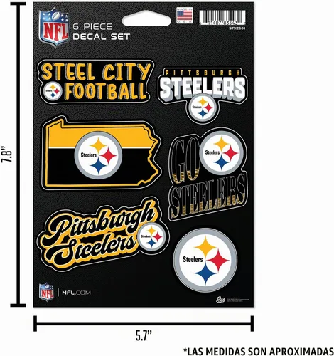 Vista 6 de Rico Industries NFL Football - Juego de calcomanías (6 unidades)