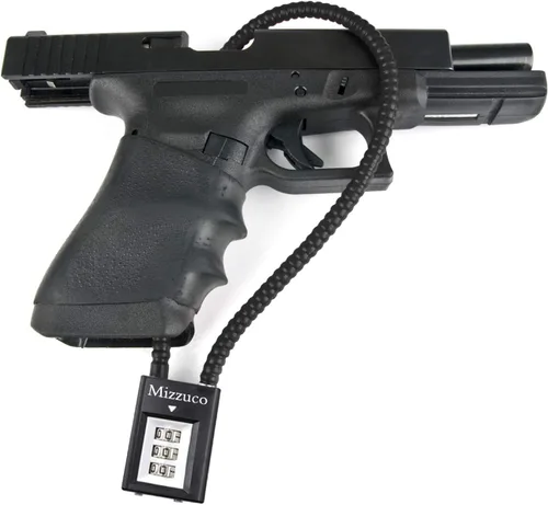 Vista 7 de Bloqueo de gatillo con combinación de 3 dígitos para pistola y bloqueo de cable de pistola compatible con muchas pistolas, rifles, pistolas Bb