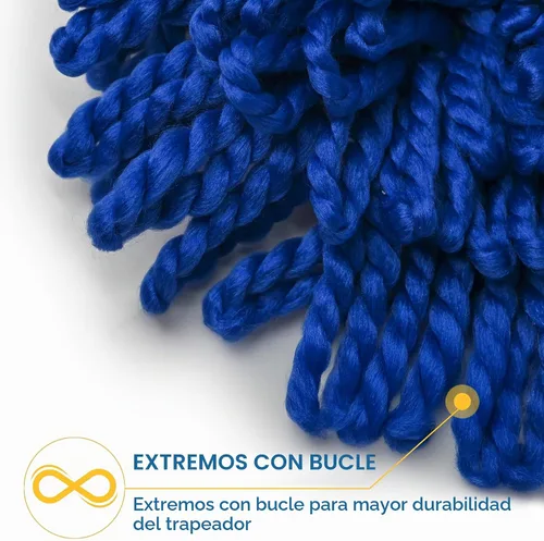 Vista 3 de KLEEN HANDLER Fregona de polvo de microfibra de 18 pulgadas, reemplazo de cabezal de fregona comercial grande lavable, barredora, suministros