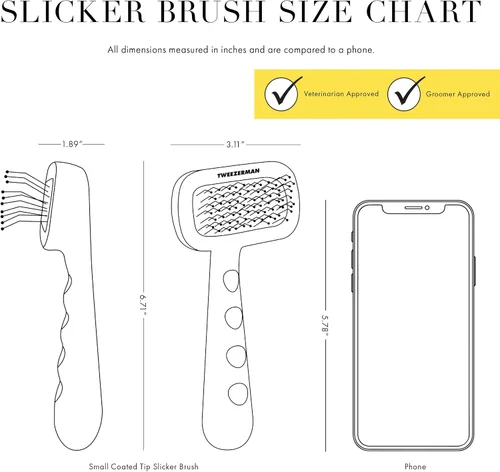 Vista 9 de Tweezerman Slicker Brush - Cepillo de aseo para mascotas con cerdas recubiertas