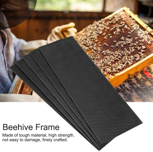 Vista 5 de Hojas de base de abeja para marcos de abejas, hojas de base revestidas de cera de abeja, hojas de base de colmena, hojas de base de colmena