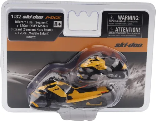 Vista 9 de Diecast Masters BRP 1:32 MXZ Blizzard (Segmento de sendero) + MXZ 120cc (modelo infantil), amarillo neón