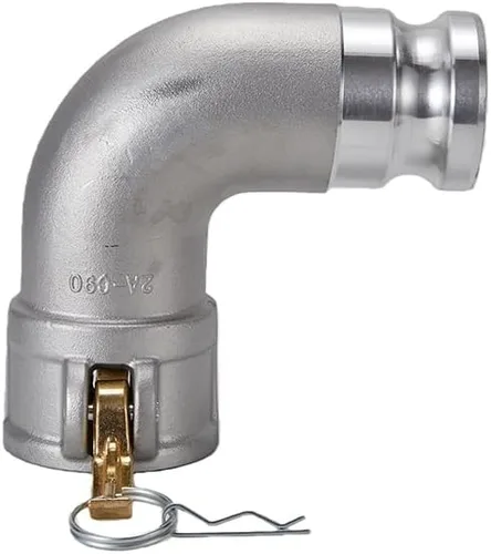 Vista 7 de Tipo de aluminio DA Camlock montaje, codo de 90 grados, 2 "Camlock hembra x 2" Camlock macho