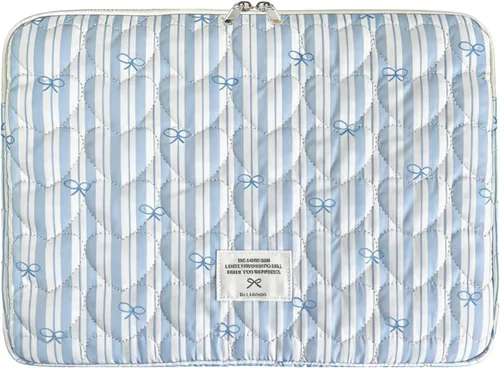 Vista 10 de Funda acolchada para laptop de 15 a 15.6 pulgadas, bonita funda protectora acolchada para computadora portátil con estampado floral para MacBook