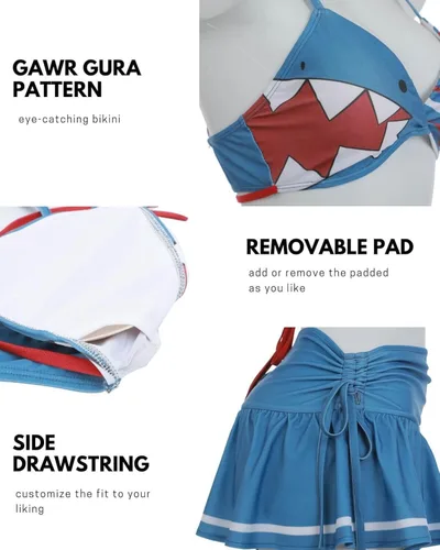 Vista 4 de Nuoqi Venti Cosplay Genshin Traje de baño Nilou Cosplay Anime Traje de baño