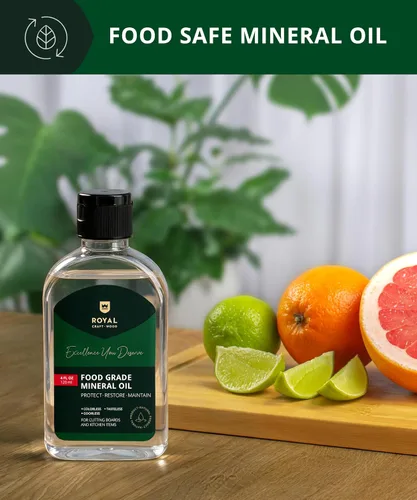 Vista 6 de ROYAL CRAFT WOOD Aceite mineral para tabla de cortar, 4 onzas líquidas, aceite mineral de grado alimenticio para tablas de cortar de bambú y madera