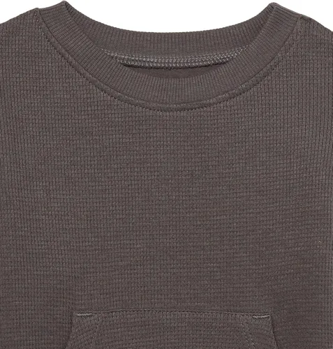 Vista 2 de HonestBaby Sudadera cómoda de algodón orgánico para bebé, color perla ennegrecida, Perla ennegrecida
