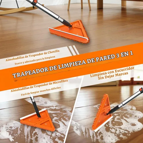 Vista 8 de LAANPOLE 26FT Reach Dusters for Cleaning, Ceiling Fan Cleaner Duster with Extension Pole, Wall and Baseboard Cleaner Mop with Handle for Window