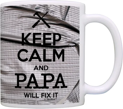 Vista 17 de Taza de té o café para regalo de cumpleaños con texto "Keep Calm and Nana Will Take Care of It", Rojo