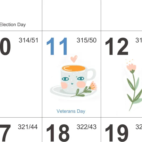 Vista 6 de Calendario de pared 2021