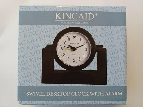 Vista 2 de Kincaid Reloj de escritorio giratorio con alarma