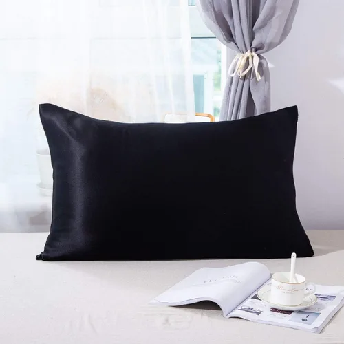 Vista 5 de SLPBABY - Funda para almohada de seda pura 100% natural por ambos lados para el cuidado del cabello y la piel, 19 Momme, cremallera oculta
