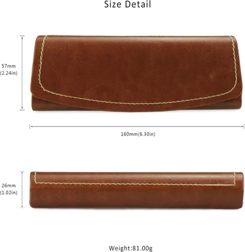 Vista 3 de LifeArt Eyeglass Case Hard Shell, Portable Sunglass Case, Fashionable PU Leather Eyeglass Case, Lightweight