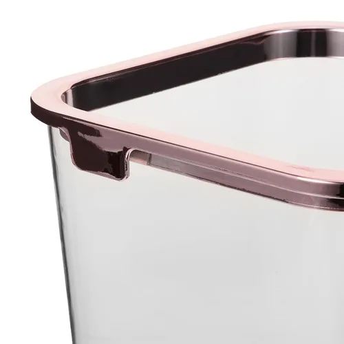 Vista 5 de iplusmile Cubo de basura transparente de 7.87 x 7.08 x 7.08 pulgadas, portátil, para el hogar, dormitorio, oficina, baño, almacenamiento