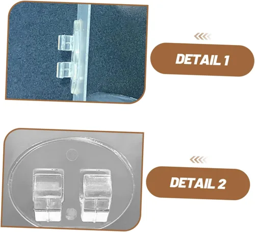 Vista 3 de 4pcs Shower Rack Adhesive Hooks PE Replacement for Shower Basket