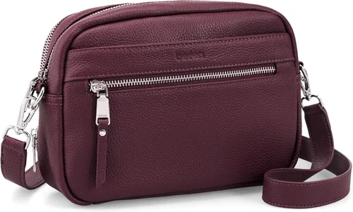 Vista 15 de befen Bolsos cruzados de cuero genuino para mujeres, carteras con billetera RFID incorporada para mujeres, bolso de hombro para cámara, carteras