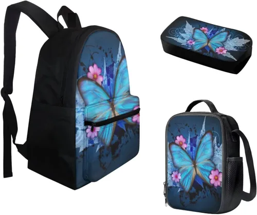 Vista 33 de FOR U DESIGNS Fuego baloncesto impreso niños escuela mochilas viaje mochila libro bolsa