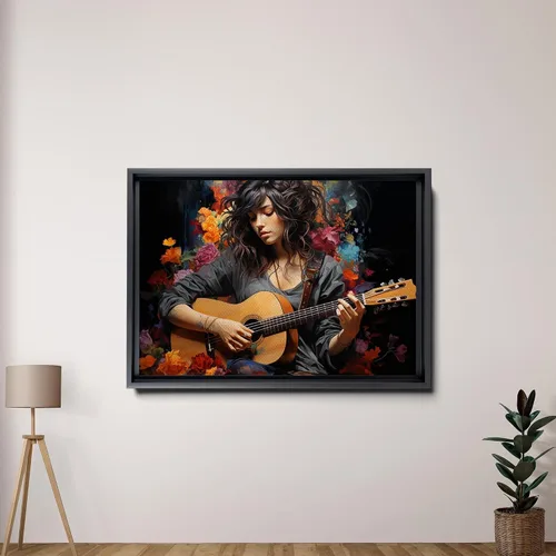 Vista 2 de Print guitar canvas print wall decor, ready to hang wall print, design canvas print, Canvas Wall Dekor