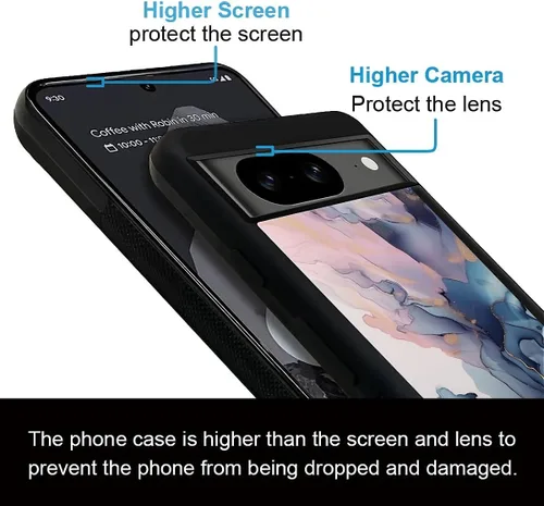 Vista 1708 de Compatible con Google Pixel 4A 5G Mobile Case Creative Acrylic Panel trasero Silicona Protección Grip especialmente diseñado para Google Pixel 4A 5G