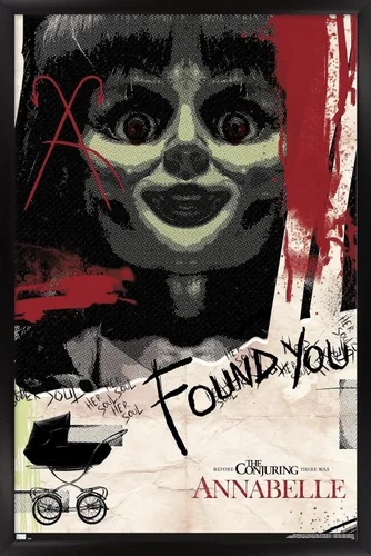 Vista 9 de Trends International Annabelle - Póster de pared de Found You, 14.725 x 22.375 pulgadas, versión enmarcada de madera de granero