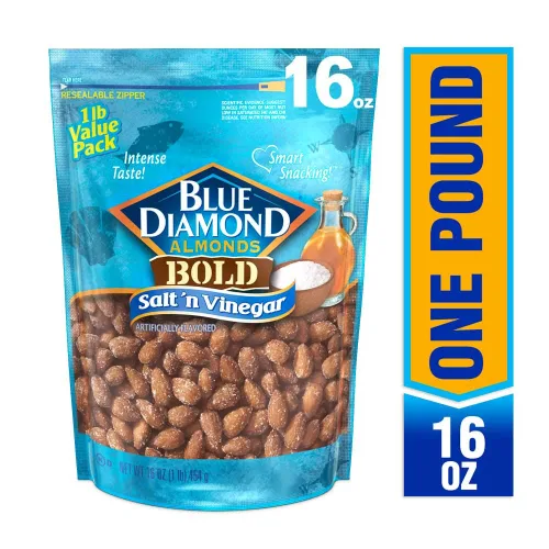 Vista 5 de Blue Diamond Almonds Paquete de nueces con sabor a vinagre Smokehouse y Salt 'N Vinagre