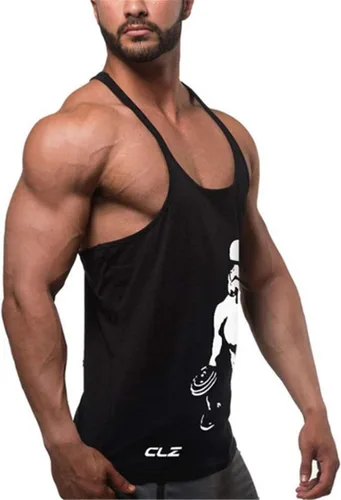 Vista 2 de Camiseta sin mangas para hombre, con espalda en Y, para entrenamiento, muscular, fitness, culturismo