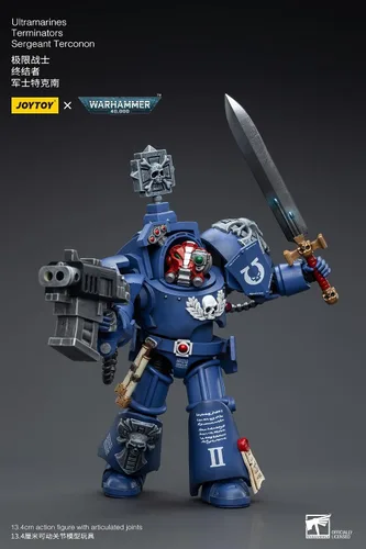 Vista 4 de JoyToy Warhammer 40K: Ultramarines Terminators SGT. Terconon Figura de acción a escala 1:18