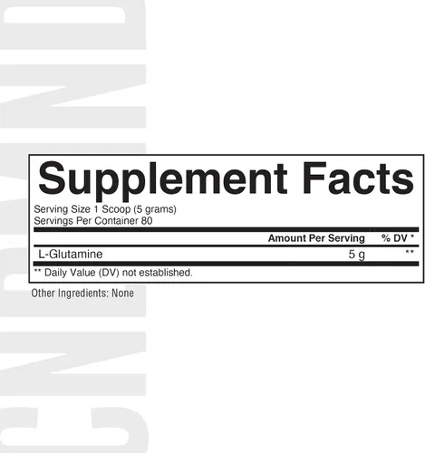 Vista 2 de CONDEMNED Labz - Polvo de L-glutamina 100% puro, suplemento de glutamina para hombres y mujeres, recuperación y salud intestinal, sin gluten y sin
