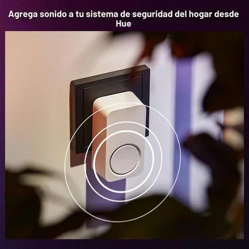 Vista 3 de Philips Hue Timbre inteligente seguro, notificaciones de sonido en tiempo real, se adapta a toma de corriente estándar, funciona con cámaras Hue