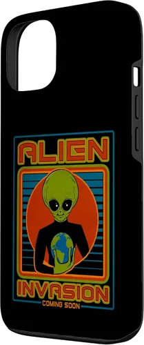 Vista 14 de Funda para iPhone 13 Pro Max Alien Invasion 1984 Tech Noir Distopía