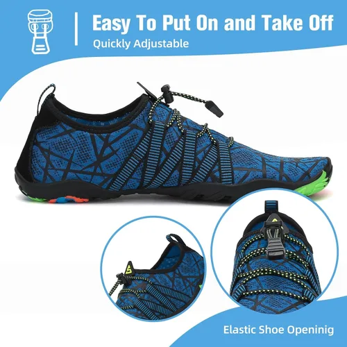 Vista 5 de Mishansha - Zapatos de agua para hombres y mujeres, secado rápido, para natación, buceo, surf, deportes acuáticos, piscina, playa, senderismo, yoga.