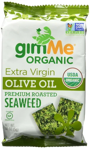 Vista 8 de Gimme Algas marinas, algas tostadas orgánicas, (0.17 onzas), sin OMG y sin gluten, sal marina, 0.17 onzas