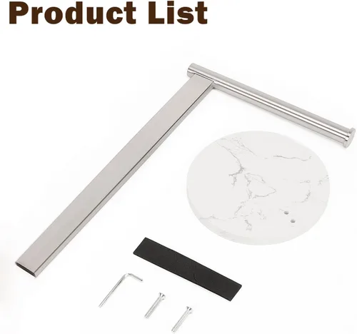 Vista 9 de Soporte para toallas de mano para baño, toallero de mano en forma de L, toallero de cocina, organizador de encimera, material de acero inoxidable