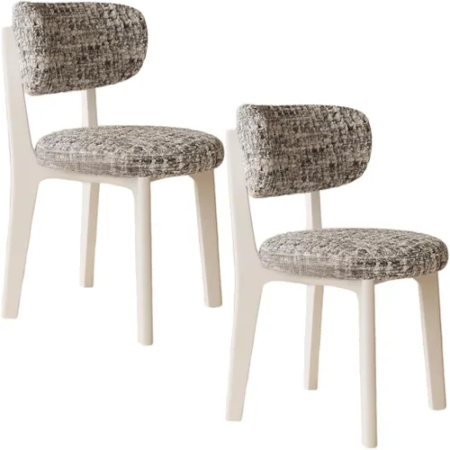 Vista 26 de YVYKFZD Solid Wood Dining Chairs, Armless Dining Room Chair Set, Upholstered Kitchen Chairs, Living Room Chair with Removable Fabric Seat Cushion