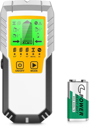 Vista 8 de Detector de pernos Sensor de pared Escáner de pared - Detector de pernos 5 en 1 con sensor electrónico, escáner de pared con pantalla LCD
