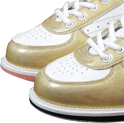 Vista 4 de VEACAM Zapatos de boliche para hombre y mujer, zapatos de boliche informales, ligeros, con cordones, zapatos de boliche de cuero