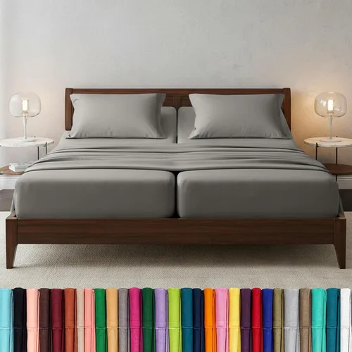 Vista 23 de Elegant Comfort - Juego de sábanas de microfibra de 1500 hilos de calidad hotelera prémium de 4 piezas - Resistente a arrugas, sábana bajera