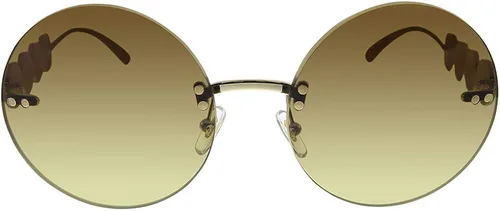 Vista 2 de Versace VE 2214 125213 - Gafas de sol redondas de metal dorado lente degradado marrón