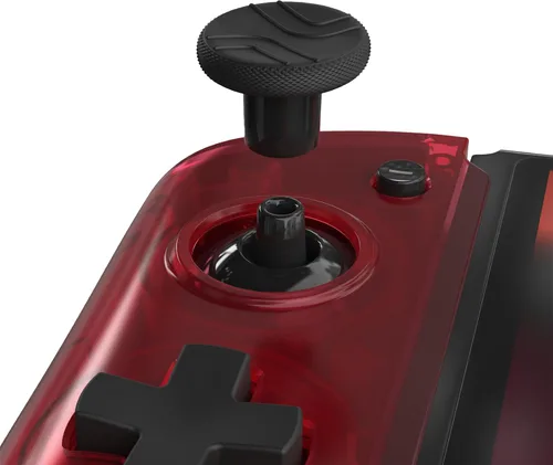 Vista 4 de Nitro Deck Crystal Collection with Carry Case - Professional Handheld Deck with Zero Stick Drift for Nintendo Switch and Switch OLED (Atomic Red)
