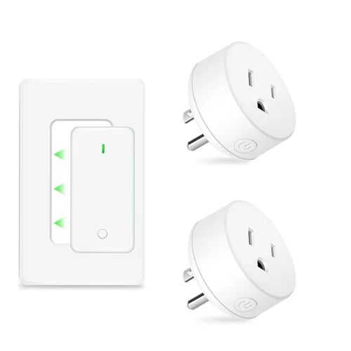 Vista 60 de NineLeaf - Enchufe de salida de control remoto, interruptor de luz de encendido y apagado inalámbrico desmontable 500FT Light Plug Decorator