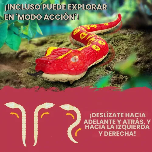 Vista 4 de Terra by Battat RC Snake: Pitón rojo, Reptil de control remoto, animales