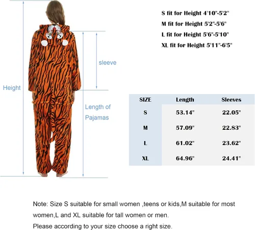 Vista 5 de Pijama unisex de animal para adultos, disfraz de Halloween, Navidad, cosplay, pijama de una sola pieza para mujeres y hombres