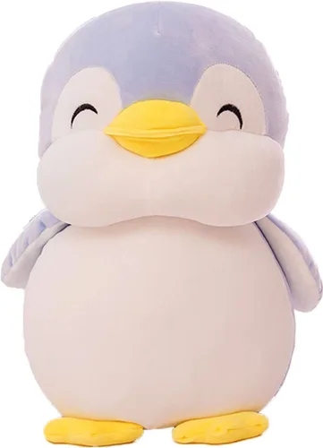 Vista 10 de Almohada de peluche de pingüino de peluche de 12 pulgadas con cara sonriente, juguete de peluche de pingüino para niños y amantes Negro