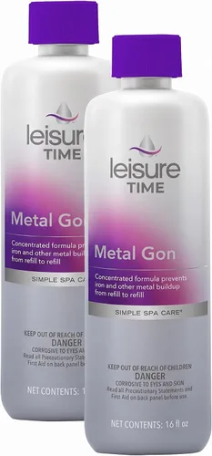 Vista 8 de Leisure Time D Metal Gon para spas y jacuzzis, potente solución de tratamiento de agua, 16 onzas