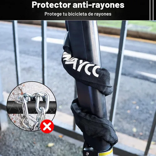 Vista 7 de IMAYCC Cerradura de la vespa, cerradura de cadena resistente de la bici Negro