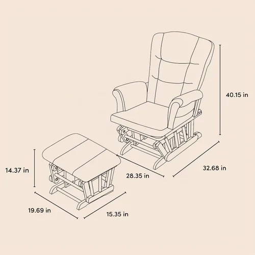 Vista 8 de Storkcraft Tuscany - Mecedora y Otomana Personalizada con Almohada Lumbar Gratis (Remolino Blanco/Rosa Rubor) – Silla Mecedora de Lactancia Cómoda