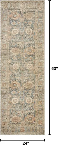 Vista 30 de Loloi Margot - Alfombra de área terracota/laguna de 7'-6" x 9'-6
