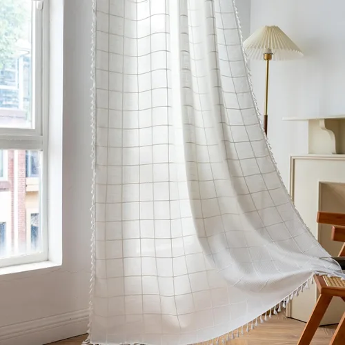 Vista 18 de STACYPIK Cortinas rústicas florales para ventana, cortinas semiopacas transpirables de 63 pulgadas de largo, 2 paneles lavables, cortinas filtrantes
