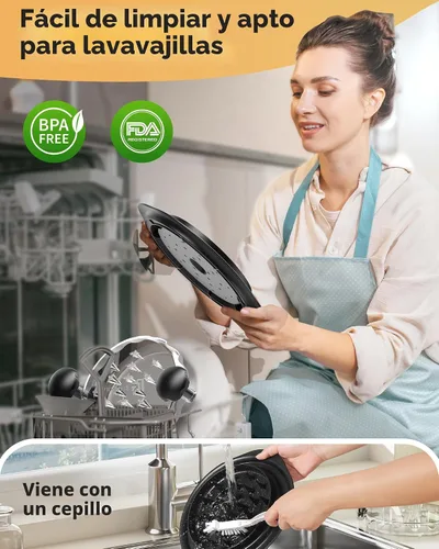 Vista 7 de AveFare - Trituradora de pollo grande de 11 pulgadas, torsión, trituradora de carne Negro