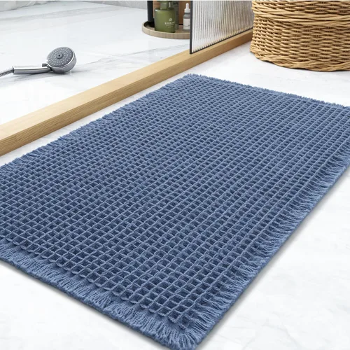 Vista 23 de Alfombra Tapete de Baño con Textura Waffle, Tapetes de Baño Súper Absorbentes Antideslizantes Ultra Suaves Lavables a Máquina, Alfombras de Baño
